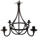 Ver imagem 1 de Pendende Lustre Medieval para Sala De Jantar Rustica Artesanal - Verniz