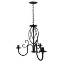 Ver imagem 4 de Lustre de Ferro Simples Espiral Para Iluminação de Apartamento Rustico - Preto