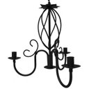Ver imagem 1 de Lustre de Ferro Simples Espiral Para Iluminação de Apartamento Rustico - Preto