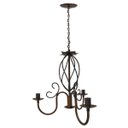 Ver imagem 4 de Lustre de Ferro Simples Espiral Para Iluminação de Apartamento Rustico - Verniz