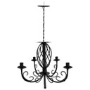 Ver imagem 6 de Lustre Envelhecido em Ferro Rustico para Sala de Jantar Grande - Preto
