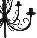 Ver imagem 5 de Lustre Envelhecido em Ferro Rustico para Sala de Jantar Grande - Preto