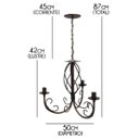 Ver imagem 2 de Luminária Pequena de Metal Trançado para Iluminação de Sala de Jantar - Verniz