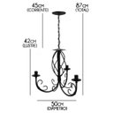 Ver imagem 2 de Luminária Pequena de Metal Trançado para Iluminação de Sala de Jantar - Preto