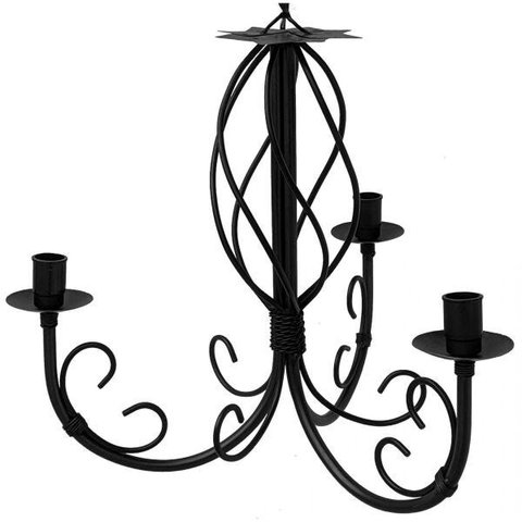 Luminária Pequena de Metal Trançado para Iluminação de Sala de Jantar - Preto
