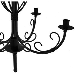 Luminária Trançada Decorativa para Sala Iluminação sobre Mesa de Jantar - Preto - 4