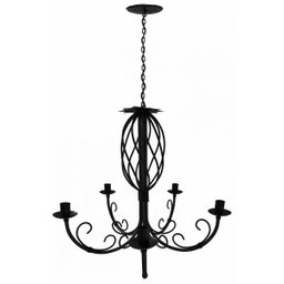 Luminária Trançada Decorativa para Sala Iluminação sobre Mesa de Jantar - Preto - 5