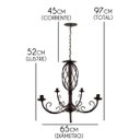 Ver imagem 2 de Luminária Trançada Decorativa para Sala Iluminação sobre Mesa de Jantar - Verniz