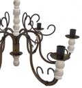 Ver imagem 4 de Luminária Decorativa Rustica para Sala de Jantar Grande com Madeira - Verniz & Branco