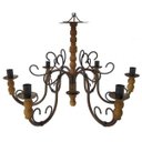 Ver imagem 1 de Luminária Decorativa Rustica para Sala de Jantar Grande com Madeira - Verniz