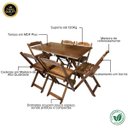 Ver imagem 4 de Conjunto Mesa de Mdf 120x70 com 6 Cadeiras Dobráveis Imbuia