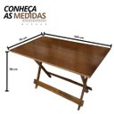 Ver imagem 3 de Conjunto Mesa de Mdf 120x70 com 6 Cadeiras Dobráveis Imbuia