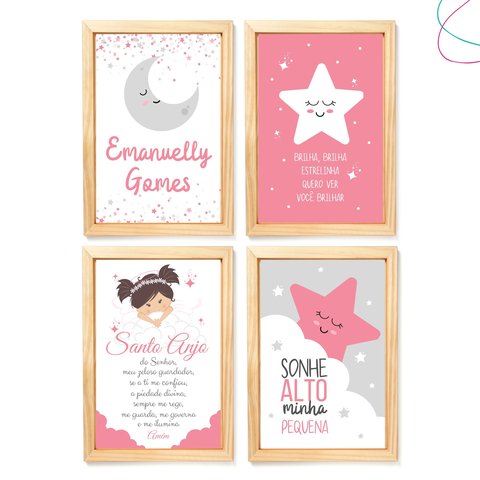 Quadros Decoração Quarto Infantil Brilha Brilha Estrelinha:pinus