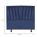 Ver imagem 3 de Cabeceira Estofada Cama Casal Queen Size 160 Cm Malu Suede:azul Marinho