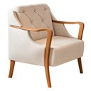 Ver imagem 5 de Conjunto Sofá 2 Lugares e 2 Poltronas Zoe Linho Off White com Bege - Sallar Home