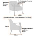 Ver imagem 3 de Conjunto Sofá 2 Lugares e 2 Poltronas Zoe Linho Off White com Bege - Sallar Home