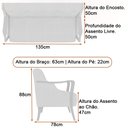 Ver imagem 4 de Conjunto Sofá 2 Lugares e 2 Poltronas Zoe Linho Off White com Bege - Sallar Home
