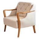 Ver imagem 7 de Conjunto Sofá 2 Lugares e 2 Poltronas Zoe Linho Off White com Bege - Sallar Home