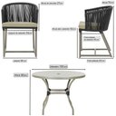 Ver imagem 2 de Mesa com 4 Cadeiras e Noronha Estofado 7 Trama Original Preto