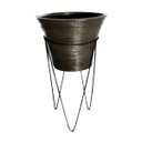 Ver imagem 3 de Vasos Planta com Suporte Grande Vaso Grid Sacada Jardim Varanda BGPLASTICOS V1930SG AZUL ARARA 009