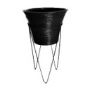 Ver imagem 2 de Vasos Planta com Suporte Grande Vaso Grid Sacada Jardim Varanda BGPLASTICOS V1930SG AZUL ARARA 009