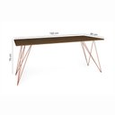 Ver imagem 2 de Mesa de Jantar Trama Plus Base Cobre com Tampo Amêndoa 150 X 90 - New Green - Marrom