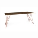 Ver imagem 4 de Mesa de Jantar Trama Plus Base Cobre com Tampo Amêndoa 150 X 90 - New Green - Marrom