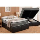 Ver imagem 2 de Cama Box Baú King + Colchão Molas Kappesberg Ensacadas Serene + Base Crc Courano Black