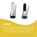 Ver imagem 6 de Torneira Gourmet de Cozinha Monocomando Aço Inox 304 Escovado Luxo Brinovar