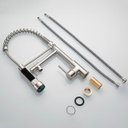 Ver imagem 7 de Torneira Gourmet de Cozinha Monocomando Aço Inox 304 Escovado Luxo Brinovar