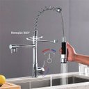 Ver imagem 5 de Torneira Gourmet de Cozinha Monocomando Aço Inox 304 Escovado Luxo Brinovar