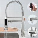 Ver imagem 3 de Torneira Gourmet de Cozinha Monocomando Aço Inox 304 Escovado Luxo Brinovar