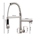 Ver mais imagens de Torneira Gourmet de Cozinha Monocomando Aço Inox 304 Escovado Luxo Brinovar