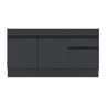 Balcão Cozinha Gabinete Pia 150cm com Rodapé 3 Portas 1 Gaveta Veneza Multimóveis V2115 Preto - 5