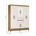Ver imagem 2 de Guarda Roupa Alba Casal 8 Portas com Espelho Amendola
