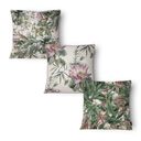 Ver imagem 4 de Kit 3 Capas de Almofada 43x43cm Microfibra Floral Jardim Botânico Rosé