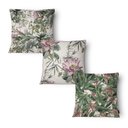 Ver imagem 4 de Kit 3 Capas de Almofada 43x43cm Microfibra Floral Jardim Botânico Rosé
