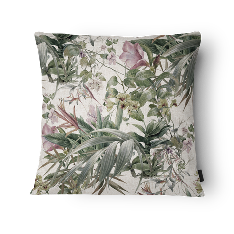 Kit 3 Capas de Almofada 43x43cm Microfibra Floral Jardim Botânico Rosé