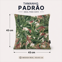 Ver imagem 6 de Kit 3 Capas de Almofada 43x43cm Microfibra Floral Jardim Botânico Rosé