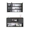 Ver imagem 6 de Conjunto Gabinete de Banheiro Suspenso 110cm com Espelheira Lavinia Grafite