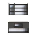 Ver imagem 4 de Conjunto Gabinete de Banheiro Suspenso 110cm com Espelheira Lavinia Grafite