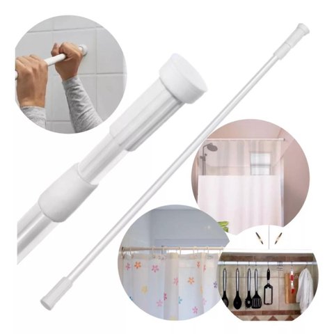 Varão Extensível para Box Banheiro Cortina 120cm a 135cm