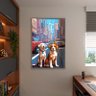 Quadro Decorativo Animais Cachorros em Pixels 2 com Moldura e Vidro Prata - 150x100 Cm - 3