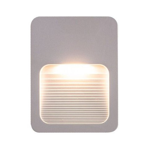 3x Luminária Balizador Fit Slim Branco Ip65 Led 2w para Parede Escada Muro Caixa 4x2 para Area
