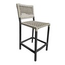 Ver imagem 2 de Conjunto Bistrô Champanheira Tampo Ripado e 2 Banquetas França Corda Náutica Areia