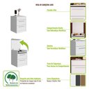 Ver imagem 6 de Mesa de Cabeceira Branca com Compartimento Oculto 2 Gavetas MDP Lock Art In Móveis