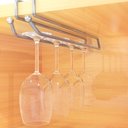 Ver imagem 3 de Kit 6 Suportes Porta Taças de Encaixe Simples Cromado Armário Cinza