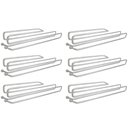 Ver imagem 1 de Kit 6 Suportes Porta Taças de Encaixe Simples Cromado Armário Cinza