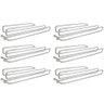 Kit 6 Suportes Porta Taças de Encaixe Simples Cromado Armário Cinza - 1