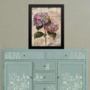 Ver imagem 1 de Quadro Decorativo Vintage Flor Hortência 45x34cm - com Vidro:moldura Branca